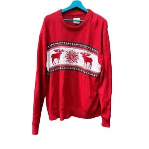 St. John Bay men's XL Christmas Crew neck knit Sweater